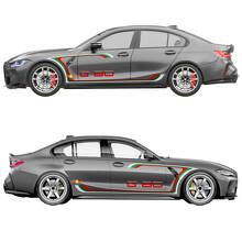 Calcomanías de vinilo de guardabarros con franjas laterales M Performance 2 para BMW M3 G80 3