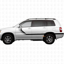 Pegatinas de vinilo con franjas laterales vintage Haritage para Toyota Highlander 2006 2