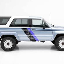 Pegatinas de vinilo laterales con rayas dobles estilo mapa topográfico para Toyota 4Runner 1984-1989 2