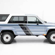 Pegatinas de vinilo laterales con rayas dobles estilo mapa topográfico para Toyota 4Runner 1984-1989 3