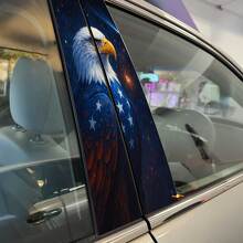 Calcomanía de vinilo para puertas tipo pilar estilo Bald Eagle USA 2