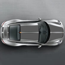 Kit de Calcomanías de Vinilo de Rayas Dobles Anchas para Capó, Techo y Maletero para Porsche 911 2