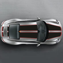 Kit de Calcomanías de Vinilo de Rayas Dobles Anchas para Capó, Techo y Maletero para Porsche 911 3