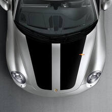 Kit de Vinilo de Capó con Franjas Dobles Anchas de Carreras para Porsche 911 996 997 Carrera 3