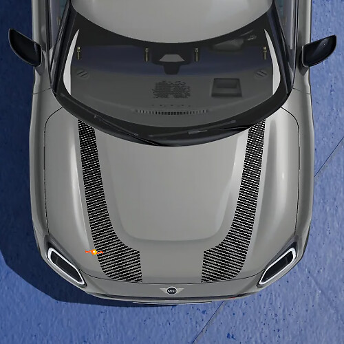 Calcomanía de franjas laterales gemelas para el capó para Mini Cooper Countryman 1