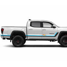 Pegatinas de vinilo laterales con rayas gemelas estilo Heritage para Tacoma 2015-2023 2