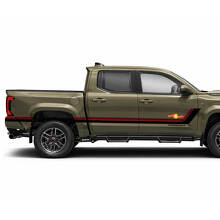 Calcomanías de vinilo laterales de rayas gemelas estilo herencia para Tacoma 2023+ 2