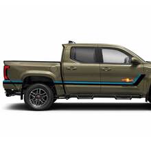 Calcomanías de vinilo laterales de rayas gemelas estilo herencia para Tacoma 2023+ 3