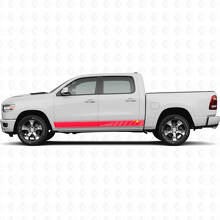 Pegatinas adhesivas de vinilo con rayas perforadas para la puerta lateral para Dodge Ram 1500 2019-2024 2