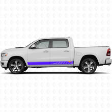 Pegatinas adhesivas de vinilo con rayas perforadas para la puerta lateral para Dodge Ram 1500 2019-2024 3