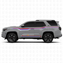 Pegatinas de vinilo laterales con líneas curvas estilo Techno para Toyota 4Runner 3