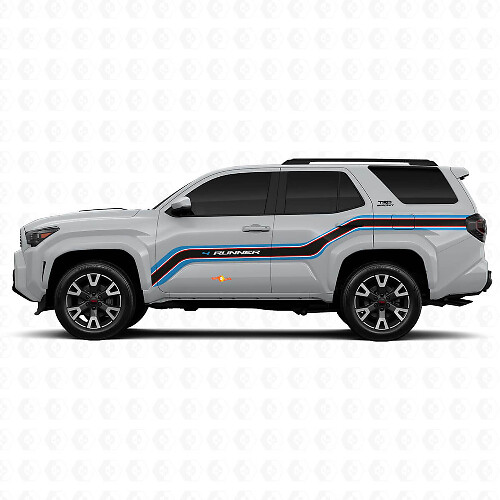 Adhesivos Vinilo Laterales Líneas Ascendentes Estilo Techno Para Toyota 4Runner