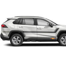 Calcomanías Vinilo de Rayas Gemelas para Puerta Lateral para Toyota RAV4 2019-2025 3