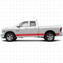 Calcomanía vinílica de franjas rectas para el panel lateral del faldón para Dodge Ram 1500 2011-2018 3