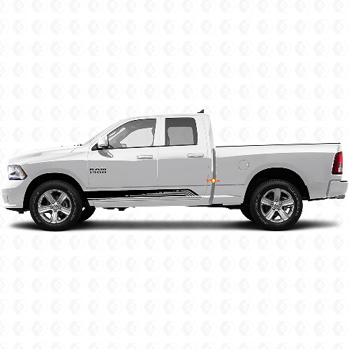 Tiras Curvadas Vinilo Adhesivo para Paneles Laterales y Puertas para Dodge Ram 1500 2011-2018