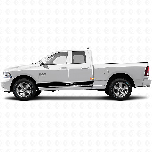 Calcomanía adhesiva de vinilo con franjas perforadas para puerta lateral para Dodge Ram 1500 2011-2018