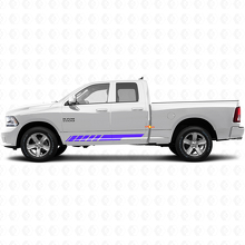 Calcomanía adhesiva de vinilo con franjas ajedrezadas para panel de faldón lateral de puerta para Dodge Ram 1500 2011-2018 2