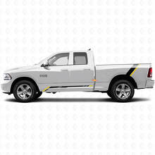 Calcomanía adhesiva de vinilo gráfica de panel lateral trasero con rayas a cuadros para Dodge Ram 1500 2011-2018 2