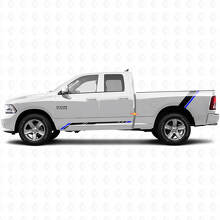 Calcomanía adhesiva de vinilo gráfica de panel lateral trasero con rayas a cuadros para Dodge Ram 1500 2011-2018 3