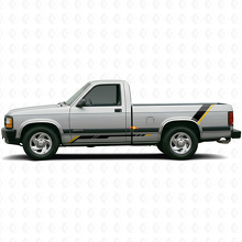 Calcomanía de Vinilo Gráfica de Panel Lateral Trasero con Rayas a Cuadros para Dodge Dakota 1987-1996 2