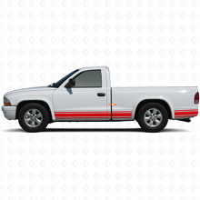 Pegatina de vinilo lateral para panel de moldura de líneas rectas para Dodge Dakota 1997-2004 3