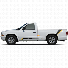 Calcomanía de vinilo con franjas a cuadros para panel lateral trasero para Dodge Dakota 1997-2004 2