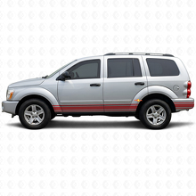 Calcomanía de vinilo lateral para panel de maletero de líneas rectas para Dodge Durango 2004-2009 3