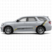 Pegatinas de vinilo de panel lateral trasero con rayas a cuadros para Dodge Durango 2011+ 2