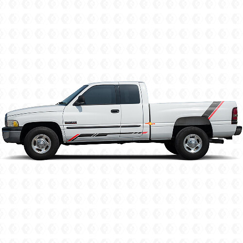 Pegatinas de vinilo para panel de batería con franjas a cuadros para Dodge Ram 1500 1994-2001 1