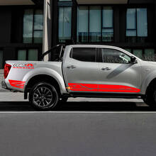 Pegatina de vinilo lateral con franjas de estilo Mouintains para Nissan Navara PRO 4X Warrior 3