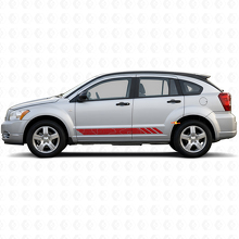 Pegatinas de vinilo para paneles laterales con franjas de estilo topográfico para Dodge Caliber 2007-2012_3