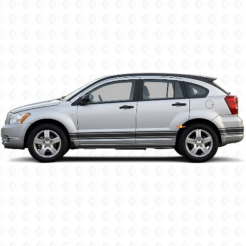 Adhesivo de vinilo para panel lateral Straight Lines Rocker para Dodge Caliber 2007-2012