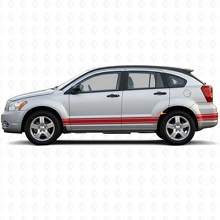 Adhesivo de vinilo para panel lateral Straight Lines Rocker para Dodge Caliber 2007-2012 3