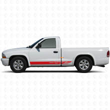 Calcomanía de Vinilo Decorada con Rayas para Paneles Laterales Rocker para Dodge Dakota 1997-2004 3