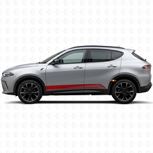 Calcomanía vinilo gráfica de franjas curvas para panel lateral de puerta para Dodge Hornet 2023+_3