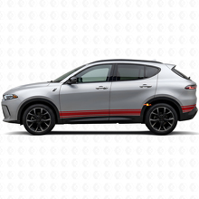 Pegatina de vinilo lateral para panel de puerta con líneas rectas para Dodge Hornet 2023+ 3
