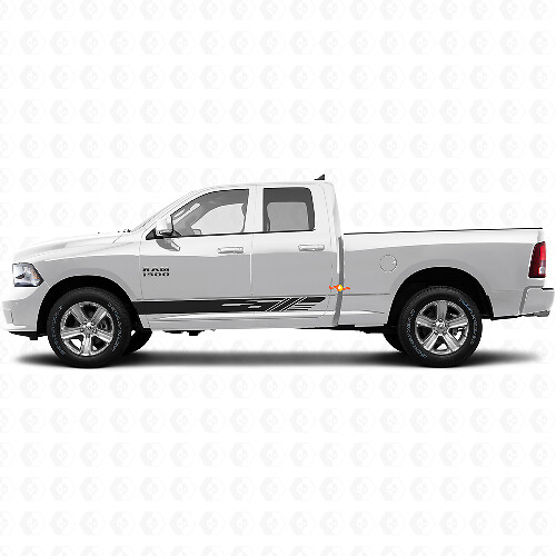 Calcomanía de vinilo con franjas decorativas para el panel de estribo para Dodge Ram 1500 2011-2018