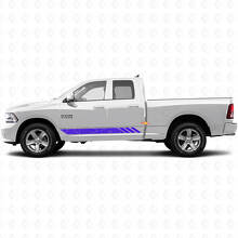 Pegatinas de vinilo con rayas de estilo topográfico para puertas para Dodge Ram 1500 2011-2018 2