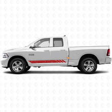 Pegatinas de vinilo con rayas de estilo topográfico para puertas para Dodge Ram 1500 2011-2018 3