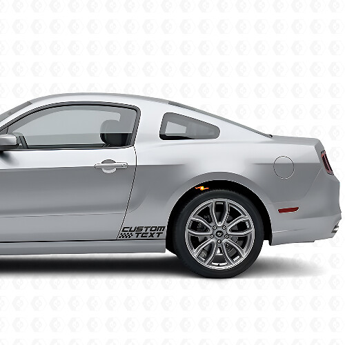Calcomanías laterales de vinilo estilo ajedrezado de carreras para Musclecar 2010-2020
