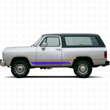 Pegatinas de vinilo para puertas con franjas estilo topográfico para Dodge Ramcharger 1974-1993 2