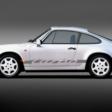 Adhesivo Vinilo de Franja Lateral con Letra Turbo para Porsche 911_2