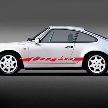 Adhesivo Vinilo de Franja Lateral con Letra Turbo para Porsche 911_3