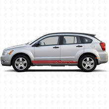 Calcomanía de vinilo para puerta de faldón con franjas curvas entrelazadas para Dodge Caliber 2007-2012_3
