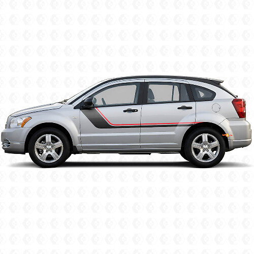Calcomanía de Vinilo de Rayas Gemelas para Puerta para Dodge Caliber 2007-2012