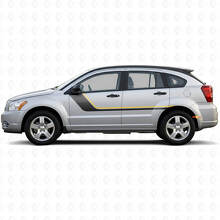 Calcomanía de Vinilo de Rayas Gemelas para Puerta para Dodge Caliber 2007-2012_2