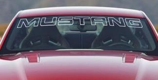 Ford Mustang Parabrisas Blanco Banner Calcomanía Letra Contorno