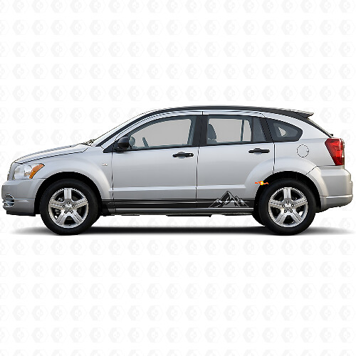 Calcomanía de vinilo con rayas estilo Grandes Montañas para paneles laterales de Dodge Caliber 2007-2012