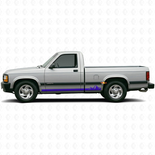 Vinilo Decorativo de Paneles Laterales con Rayas Finas y Montañas para Dodge Dakota 1987-1996_2