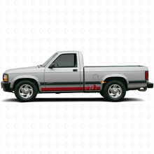 Calcomanía de vinilo con franjas anchas de montañas para panel lateral de Dodge Dakota 1987-1996_3